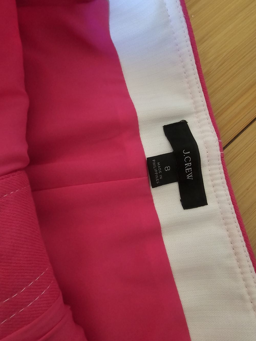 J. Crew Hot Pink Button-Front A-Line Skirt - Picture 7 of 8